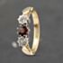 Pre-Owned Vintage Yellow Gold Ruby & Diamond Three Stone Ring 41482215