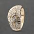 Pre-Owned 9ct Yellow Gold 0.62ct Brilliant Cut Diamond Crossover Four Row Ring 41482233