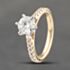 Pre-Owned 14ct Yellow Gold 0.87ct Brilliant Cut Diamond Shoulder Set Solitaire Ring 41482261