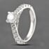 Pre-Owned Platinum Certificated 1.00ct Brilliant Cut Diamond Shoulder Set Solitaire Ring 41482273