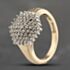 Pre-Owned 9ct Yellow Gold 0.35ct Brilliant Cut Diamond Cluster Ring 41482289