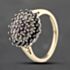 Pre-Owned 9ct Yellow Gold Brilliant Cut Diamond Round Multi-Coloured Cluster Ring 41482293