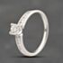 Pre-Owned Platinum Certificated 0.41ct Brilliant Cut Shoulder Set Solitaire Ring 41482366