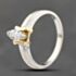 Pre-Owned 18ct Two Colour Gold 0.25ct Diamond Marquise Shaped Solitaire Ring 41482374