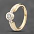 Pre-Owned 18ct Yellow Gold Brilliant Cut Diamond Rubover Solitaire Ring 41482393