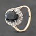 Pre-Owned Vintage Yellow Gold Sapphire & Brilliant Cut Diamond Cluster Ring 41482405