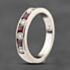 Pre-Owned 18ct White Gold Ruby & 0.30ct Brilliant Cut Diamond Half Eternity Ring 41482408