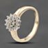 Pre-Owned 9ct Yellow Gold 0.25ct Brilliant Cut Cluster Ring 41482413