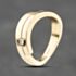 Pre-Owned 18ct Yellow Gold 0.04ct Brilliant Cut Diamond Twist Band Ring 41482429