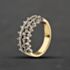 Pre-Owned 18ct Yellow Gold 0.70ct Diamond Rubover & Claw Set Dress Ring 41482439