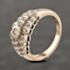 Pre-Owned 9ct Yellow Gold 0.50ct Diamond Rubover Set Three Row Ring 41482445
