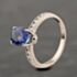 Pre-Owned 18ct White Gold Tanzanite & 0.25ct Diamond Shoulders High Set Dress Ring 41482450