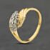 Pre-Owned Yellow Gold Brilliant Cut Diamond Two Row Cluster Ring 41482498