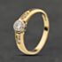 Pre-Owned 18ct Yellow Gold 0.25ct Diamond Rubover Shoulder Set Solitaire Ring 41482553