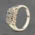 Pre-Owned 9ct Yellow Gold Sapphire & 0.18ct Diamond Cluster Ring 41482574