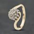 Pre-Owned 9ct Yellow Gold 0.19ct Diamond Twist Cluster Ring 41482581