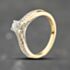 Pre-Owned 18ct Yellow Gold Certificated 0.33ct Brilliant Cut Diamond Shoulder Set Solitaire Ring 41482638
