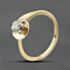 Pre-Owned 9ct Yellow Gold 0.30ct Brilliant Cut Diamond Swirl Design Solitaire Ring 41482639