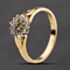 Pre-Owned 18ct Yellow Gold 0.10ct Diamond Flower Cluster Ring 41482691