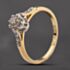 Pre-Owned Vintage Yellow Gold 0.30ct Brilliant Cut Diamond Shoulder Set Solitaire Ring 41482703
