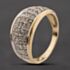 Pre-Owned 9ct Yellow Gold 0.50ct Diamond Pave Four Row Ring 41482704