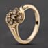 Pre-Owned 9ct Yellow Gold 0.44ct Brilliant Cut Cognac Diamond Flower Twist Cluster Ring 41482705