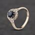 Pre-Owned 18ct White Gold Sapphire & Diamond Round Cluster Ring 41482724