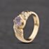 Pre-Owned 9ct Yellow Gold Amethyst & Diamond Dress Ring 41482727