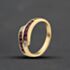 Pre-Owned 18ct Yellow Gold Ruby & 0.02ct Diamond Crossover Ring 41482731