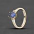 Pre-Owned 18ct Two Colour Gold Tanzanite & 0.06ct Diamond Three Stone Ring 41482733