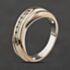 Pre-Owned 18ct White Gold 0.25ct Brilliant Cut Diamond Crossover Ring 41482743