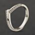 Pre-Owned 18ct White Gold 0.33ct Brilliant Cut Diamond Wishbone Ring 41482747
