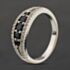 Pre-Owned 18ct White Gold Sapphire & 0.10ct Brilliant Cut Diamond Dress Ring 41482752