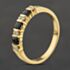 Pre-Owned 18ct Yellow Gold Sapphire & 0.12ct Brilliant Cut Diamond Half Eternity Ring 41482754