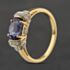 Pre-Owned 18ct Yellow Gold Tanzanite & 0.22ct Brilliant Cut Diamond Oval Dress Ring 41482756