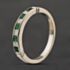 Pre-Owned 18ct White Gold Emerald & 0.24ct Princess Cut Diamond Half Eternity Ring 41482758