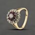 Pre-Owned 9ct Yellow Gold Ruby & 0.60ct Brilliant Cut Diamond Tiered Cluster Ring 41482760