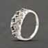Pre-Owned 18ct White Gold Sapphire & 0.18ct Brilliant Cut Diamond Swirls Dress Ring 41482766