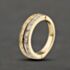 Pre-Owned 9ct Yellow Gold 0.10ct Diamond Two Row Ring 41482792