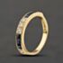 Pre-Owned 18ct Yellow Gold Sapphire & 0.25ct Brilliant Cut Diamond Half Eternity Ring 41482808
