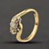 Pre-Owned 18ct Yellow Gold 0.30ct Brilliant Cut Diamond Twist Three Stone Ring 41482816