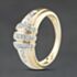 Pre-Owned 9ct Two Colour Gold 0.25ct Diamond Set Dress Ring 41482822