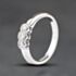 Pre-Owned 18ct White Gold 0.20ct Brilliant Cut Diamond Rub Over Set Three Stone Ring 41482827