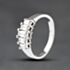 Pre-Owned 18ct White Gold 0.50ct Baguette Cut Diamond Tiered Five Stone Ring 41482828