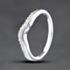 Pre-Owned 18ct White Gold 0.10ct Brilliant Cut Diamond Wishbone Ring 41482829