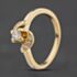 Pre-Owned 18ct Yellow Gold 0.20ct Brilliant Cut Diamond Twist Shoulder Set Solitaire Ring 41482865