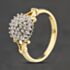 Pre-Owned 18ct Yellow Gold 0.25ct Brilliant Cut Diamond Round Cluster Ring 41482904