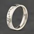 Pre-Owned 9ct White Gold 0.13ct Brilliant Cut Diamond Rubover Set Band Ring 41482906