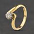 Pre-Owned 18ct Yellow Gold 0.10ct Brilliant Cut Diamond Solitaire Ring 41482921