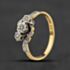 Pre-Owned 18ct Yellow Gold Diamond Twist Three Stone Ring 41482925